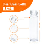 8ML Small Clear Glass Vials with Screw Caps, 20 PCS