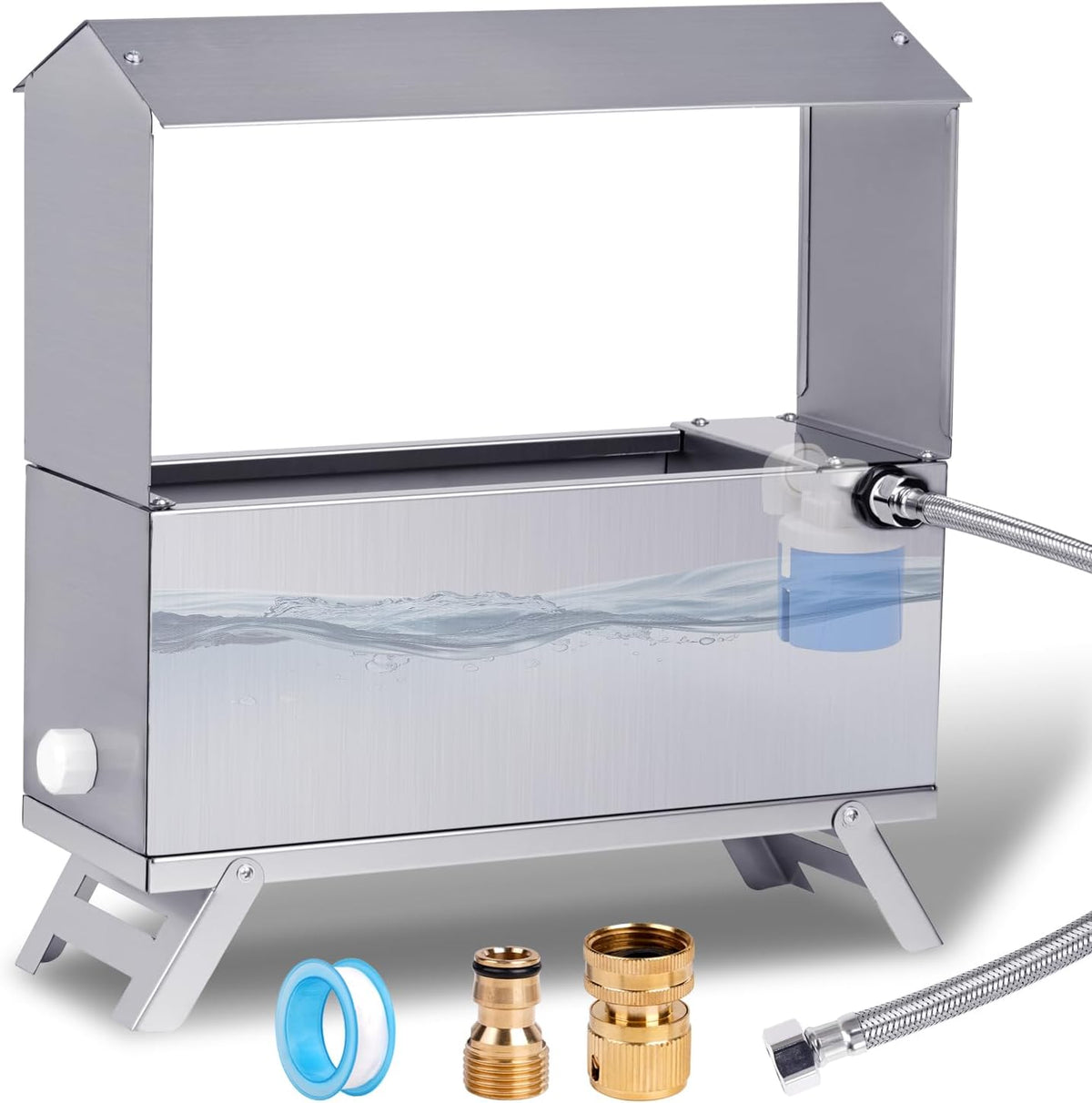 Stainless Steel Automatic Chicken Waterer, Hands-Free Hydration