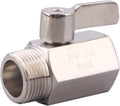 DERNORD 3/4 inch Stainless Mini Ball Valve NPT Female x Male Thread SUS316