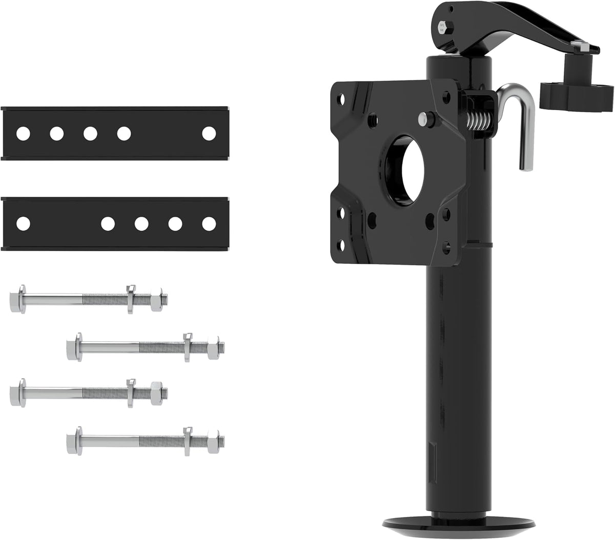 Swivel Bolt-on Trailer Jack, Trailer Jack Stand, 10" Vertical Movement, Mounting Hardware Included, 1000 lbs