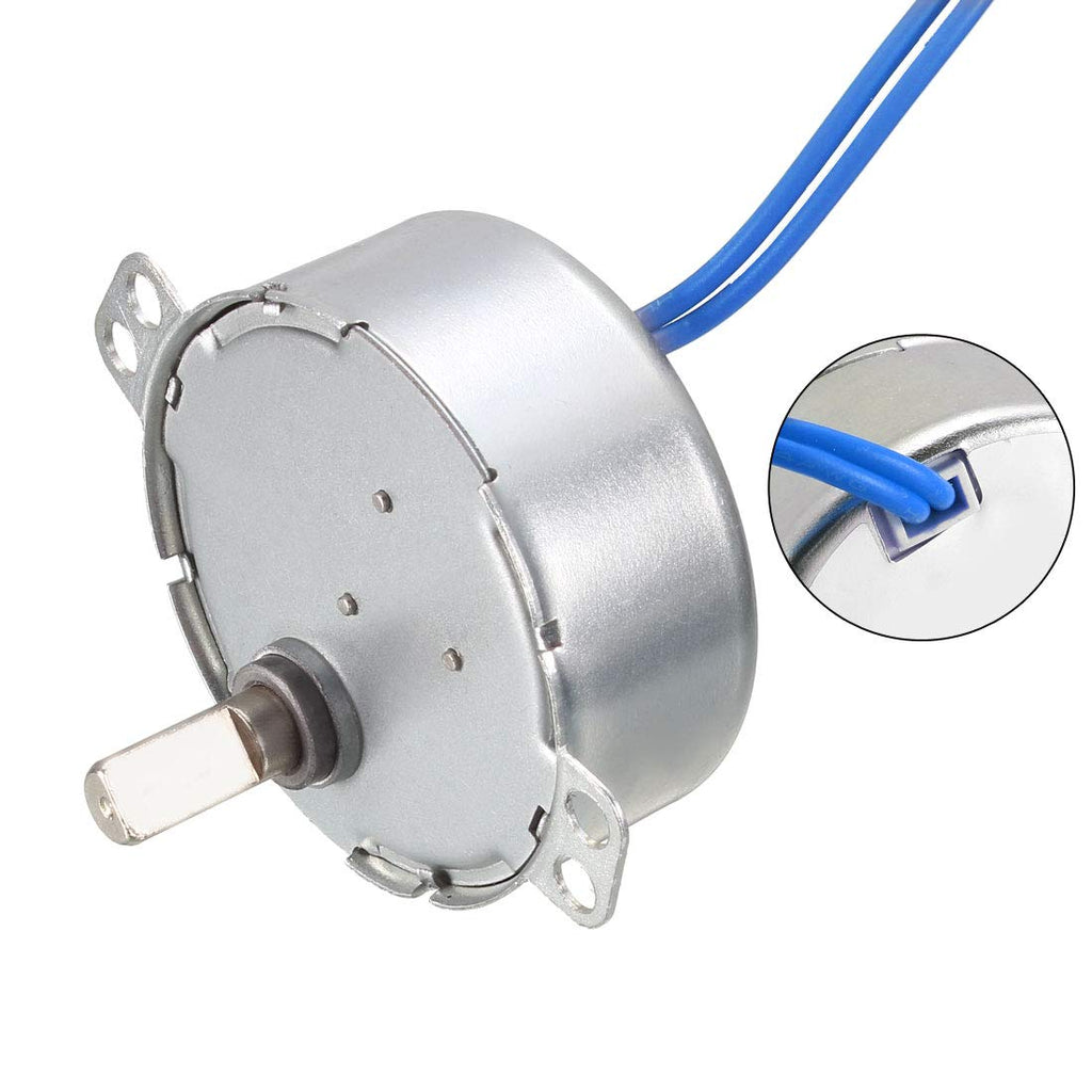 uxcell Synchronous Motor AC 100-127V 48-58RPM 50-60Hz CCW/CW 4W D Shaft