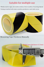 48Mm X 33M Hazard Warning Tape,Safety Tapes,Floor Tape I Caution Tape I Ideal for Social Distancing Floor Tape and Floor