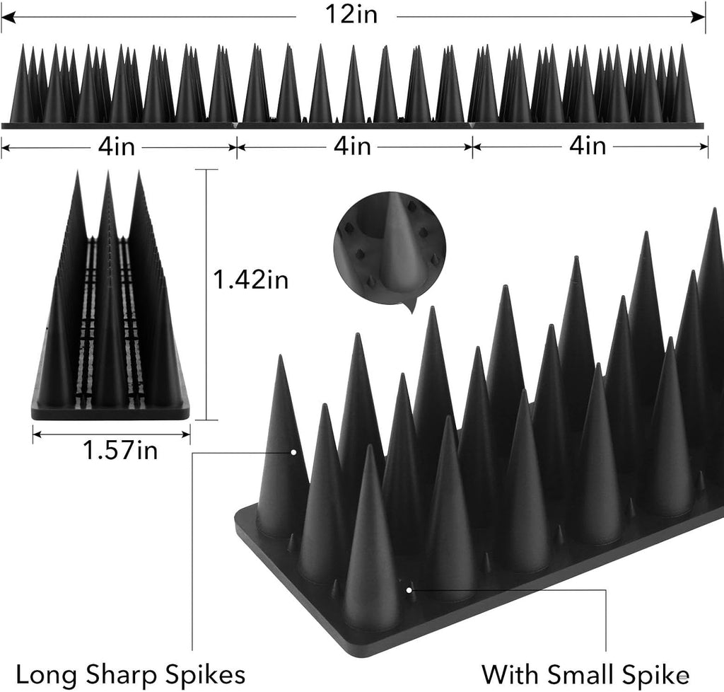 Bird Spikes, 20 Pack Pigeon Deterrent for Small Birds Raccoon Cats Defender for Outside to Keep Squirrel Away