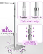 10x10ft Heavy Duty Pipe and Drape Stand Kit with Flat Base, Silver