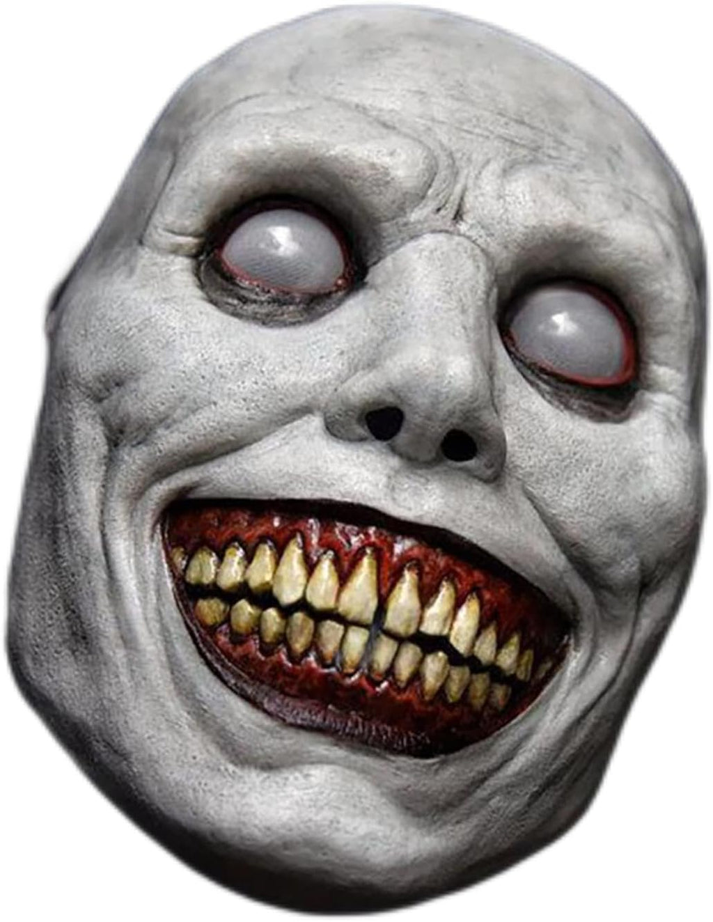 Scary Halloween Mask Smiling Demons Horror Scariest Creepy White Masks with Eye for Cosplay