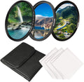 82mm UV/CPL/ND Lens Filter Kit (3 Pieces),Multi-Coated UV Protector, CPL Polarizing and ND2-ND400 Neutral Density