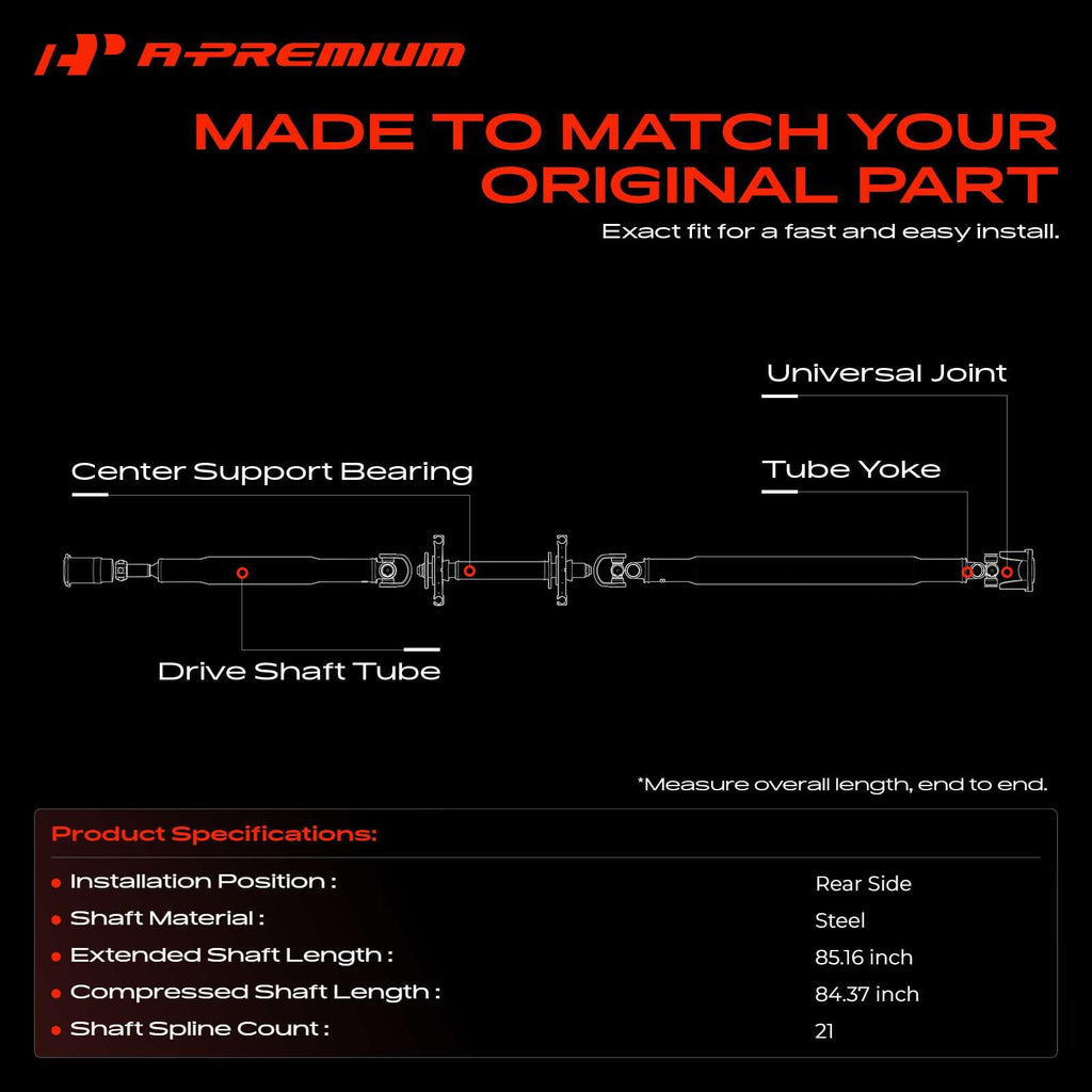 A-Premium Rear Drive Shaft Driveshaft Assembly Compatible with Lexus