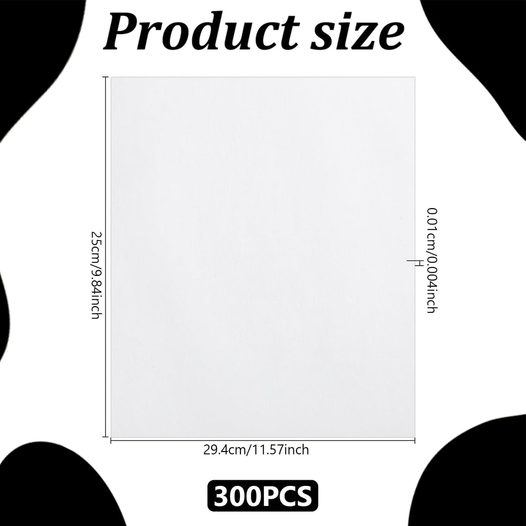 300 Sheets Away Embroidery Stabilizer Backing, 10x12Inch