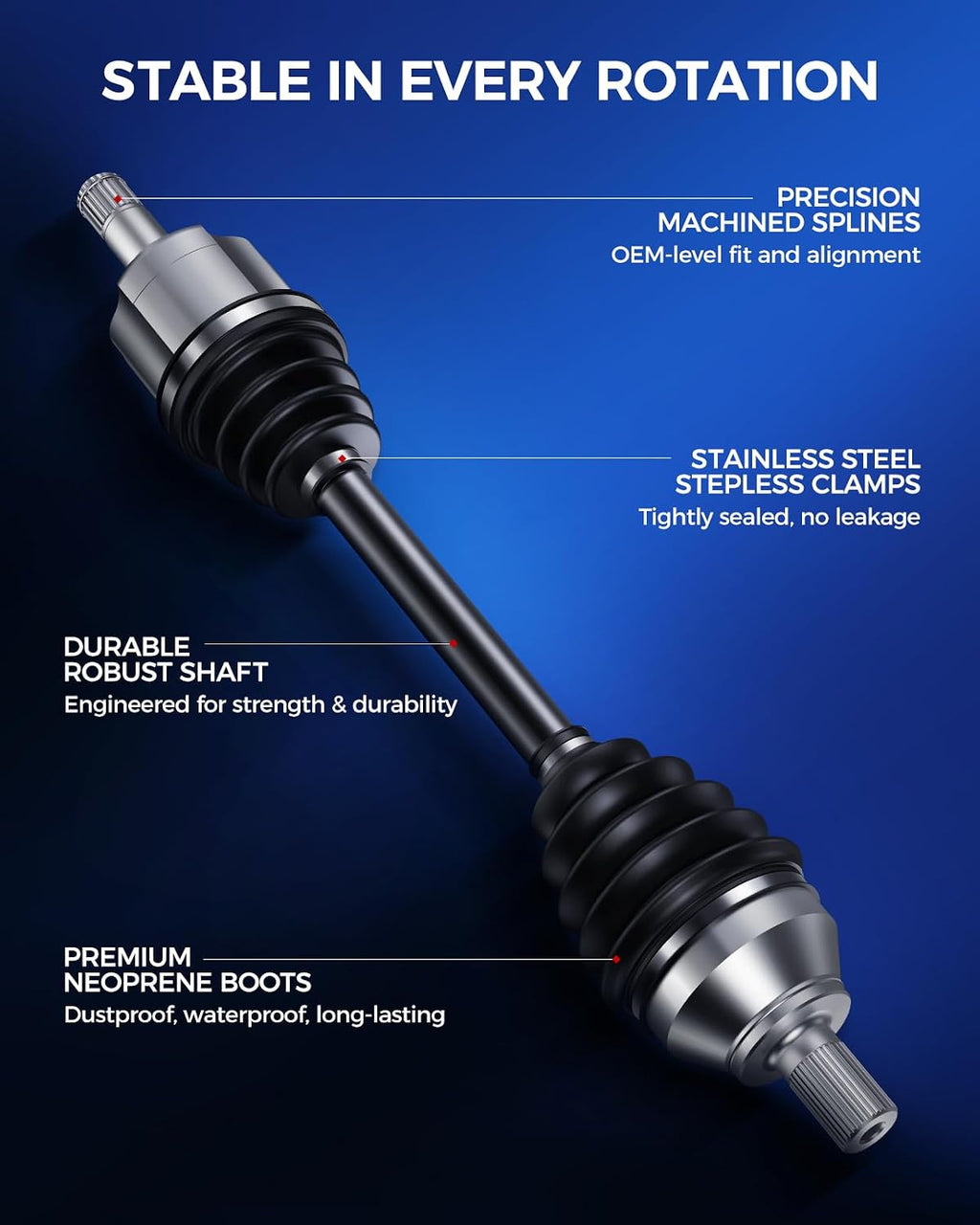 KAX CV Axle Front Driver and Passenger Side Compatible with Honda CR-V