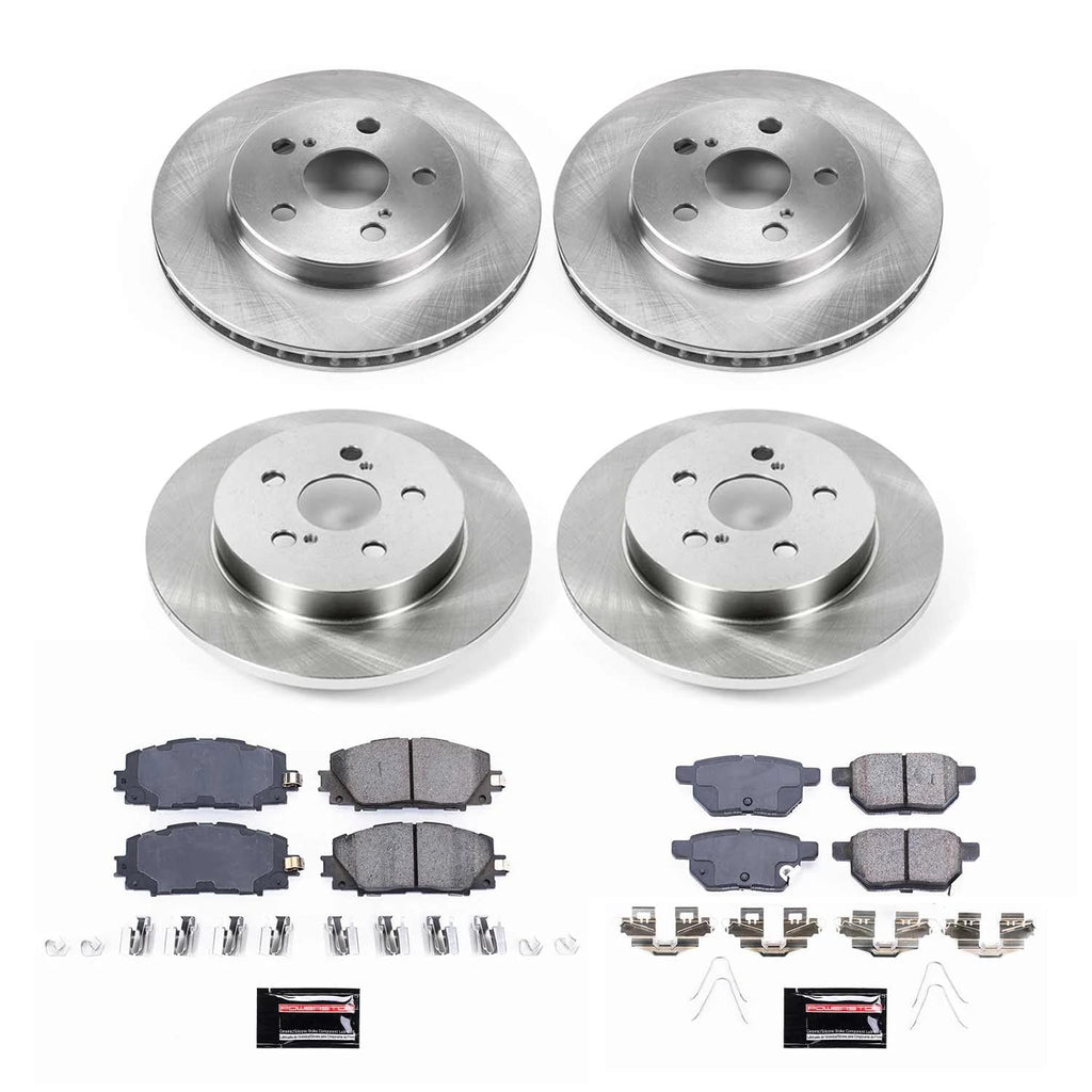 PowerStop Z17 Replacement Brake Pad & Rotor Kit Front & Rear KOE7632