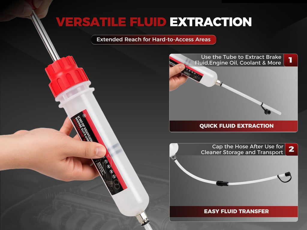 BILITOOLS 500ml Fluid Extractor Syringe, Oil Suction Pump