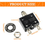 HUAREW 5 Amp Push Button Circuit Breaker 125-250V AC 50V DC