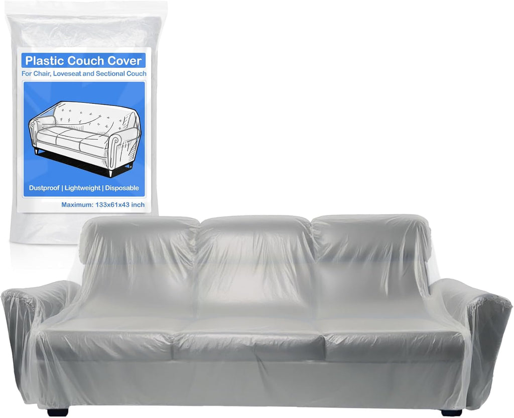 Disposable Plastic Couch Cover - Dustproof Furniture Covers