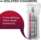 Inflatable Wine Bottle Protector Bags for 750 ml Bottles, Pack of 10 - Reusable Air Column Bags for Packing, Travel