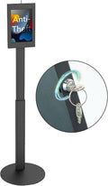 Anti-Theft Tablet Floor Stand Kiosk for Samsung Galaxy Tab A & S | Lockable Enclosure, Height Adjustable