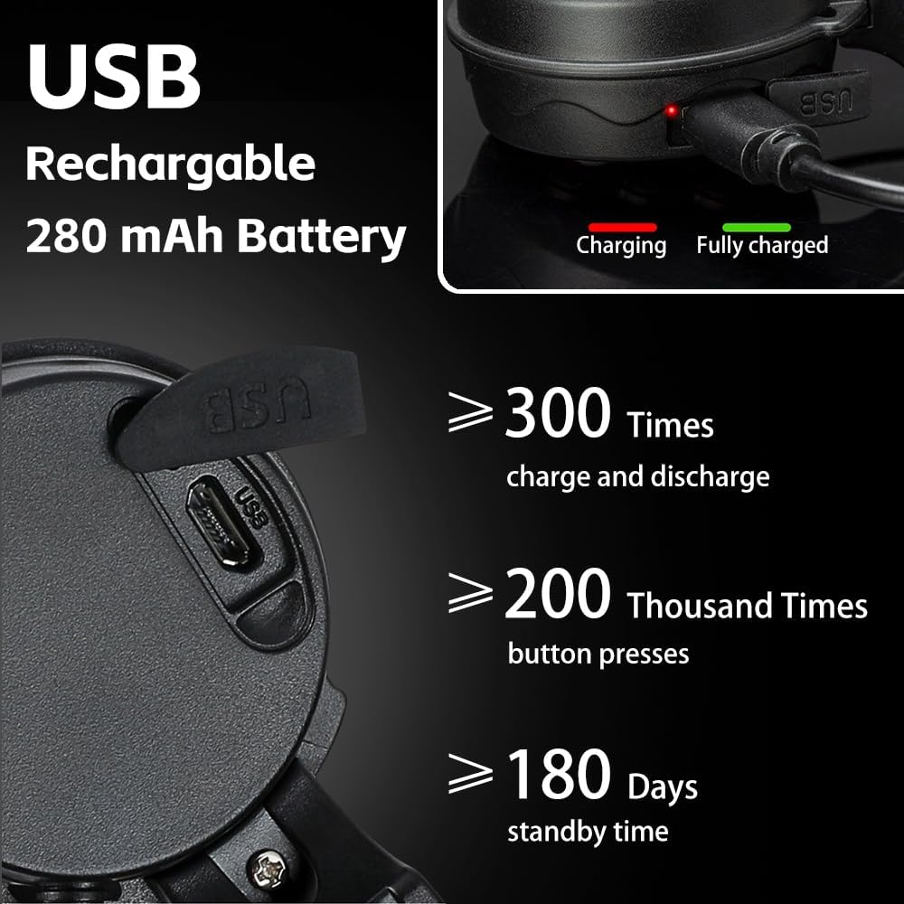 Electronic Bike Horn 120db Cycling Electric Bicycle Horn 4 Sound Modes with Rechargeable Battery Waterproof Bicycle