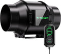 VIVOSUN G6 6" Inline Fan &Cycle Mode Speed Controller, 388 CFM Aerozesh Fan