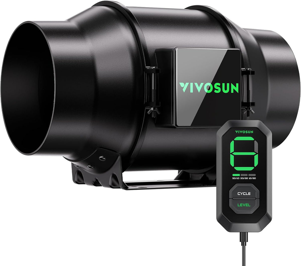 VIVOSUN G6 6" Inline Fan &Cycle Mode Speed Controller, 388 CFM Aerozesh Fan