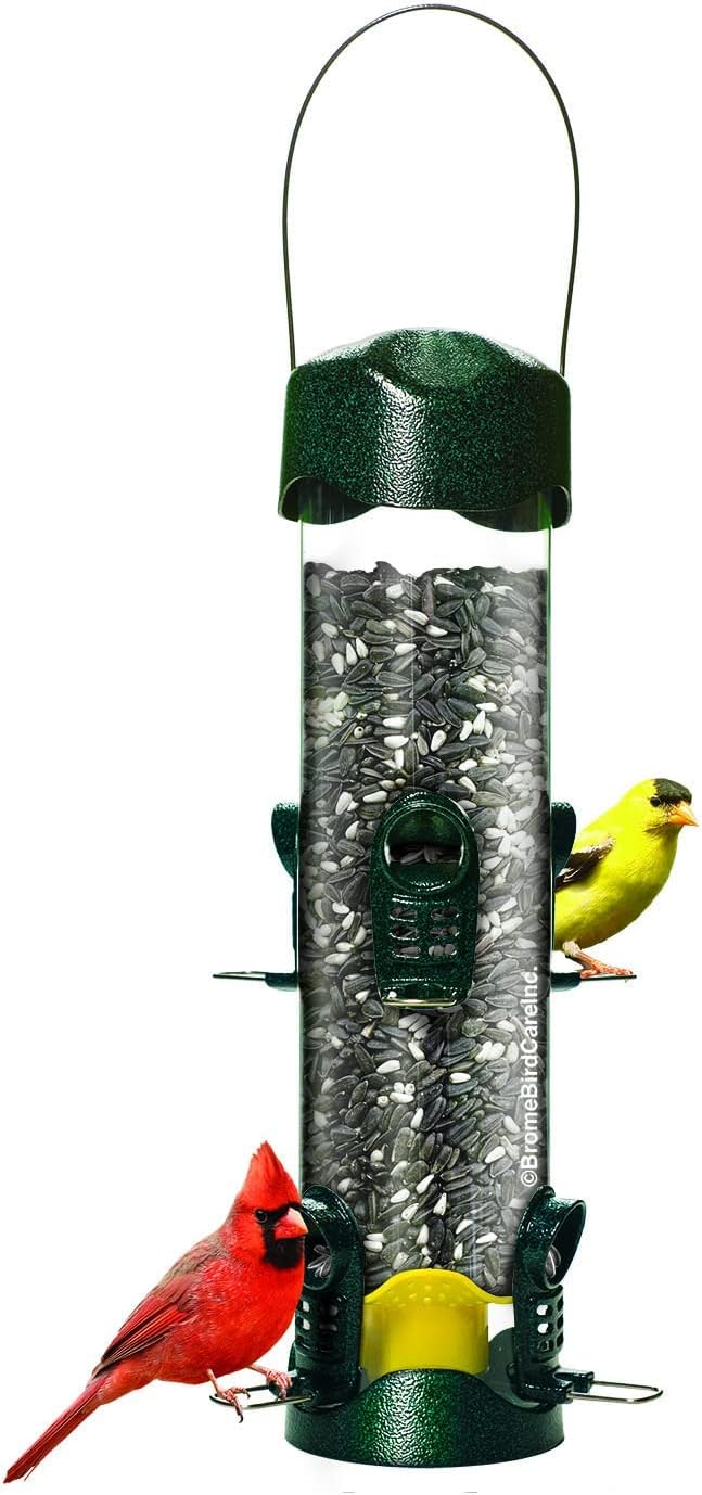 Mega 600 Bird Feeder – Large Capacity Tube Feeder for Wild Birds, 6 Feeding Ports, 4 lb Seed Capacity, Easy to Clean