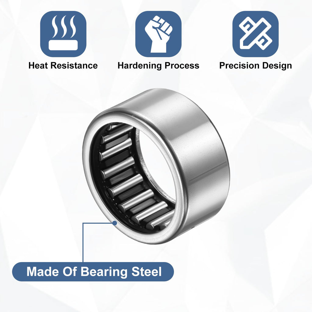 uxcell 8 Pcs SCE128 Needle Roller Bearings, 3/4" Bore 1" OD 1/2" W