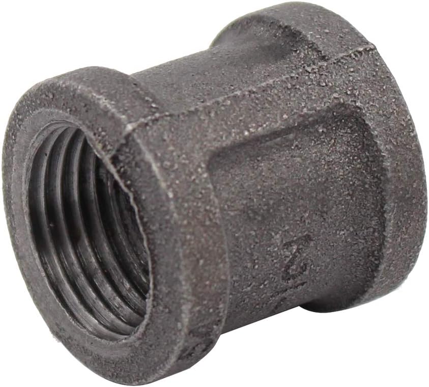 10 Pack Black Malleable Iron Cast Pipe Fitting 1/2" Inch Coupling