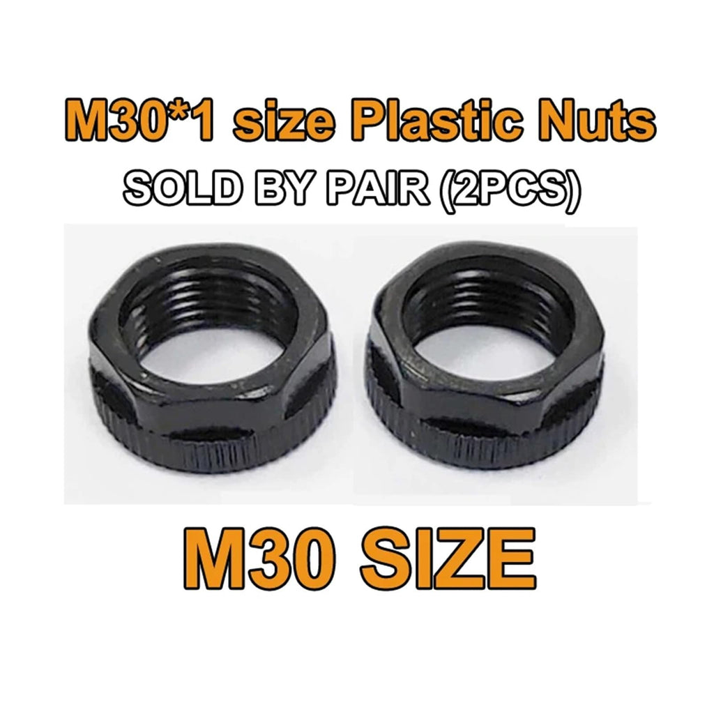 M18*1, M12*1 Thread Barrel Plastic Nuts, Suitable for M18 Photo Sensor or Proximity Sensor(M30 Each Pairs 3pcs)