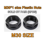 M18*1, M12*1 Thread Barrel Plastic Nuts, Suitable for M18 Photo Sensor or Proximity Sensor(M30 Each Pairs 3pcs)