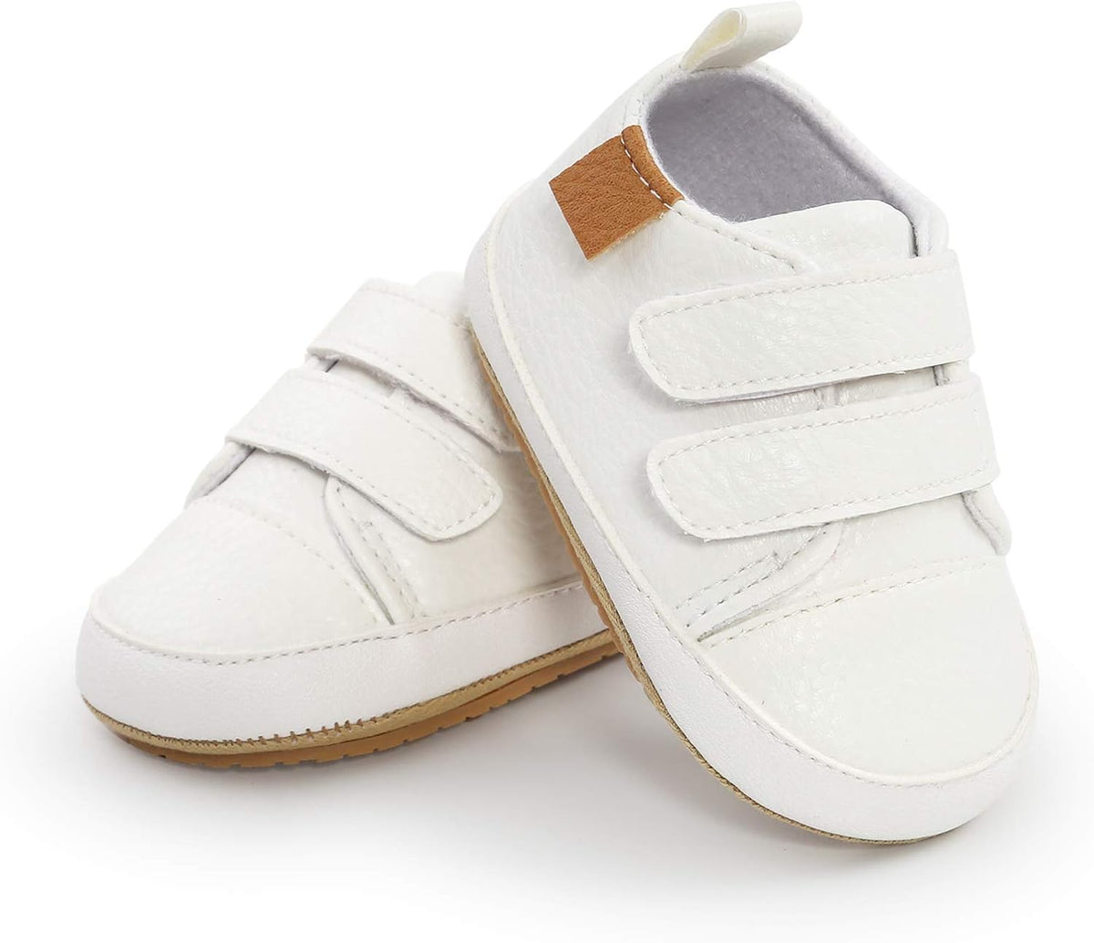 Unisex Baby Boys Girls High-Top Ankle Sneakers Soft Rubber Sole Infant Crib Shoes Toddler First Walkers