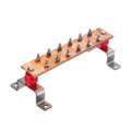 MECCANIXITY Wall Mounted Copper Ground Bar 10"x2"x1/4" with 12 Terminal