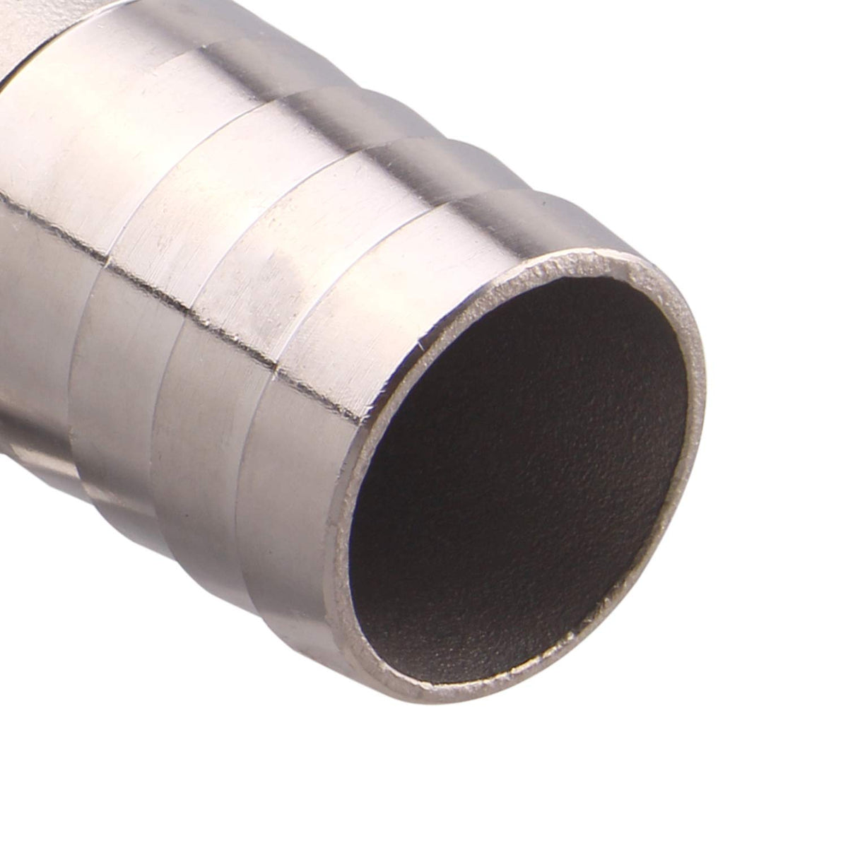DERNORD 1 1/4" Hose Barb x 1" Male NPT Stainless Steel 90 Degree Elbow- Home Brew Pipe Fitting
