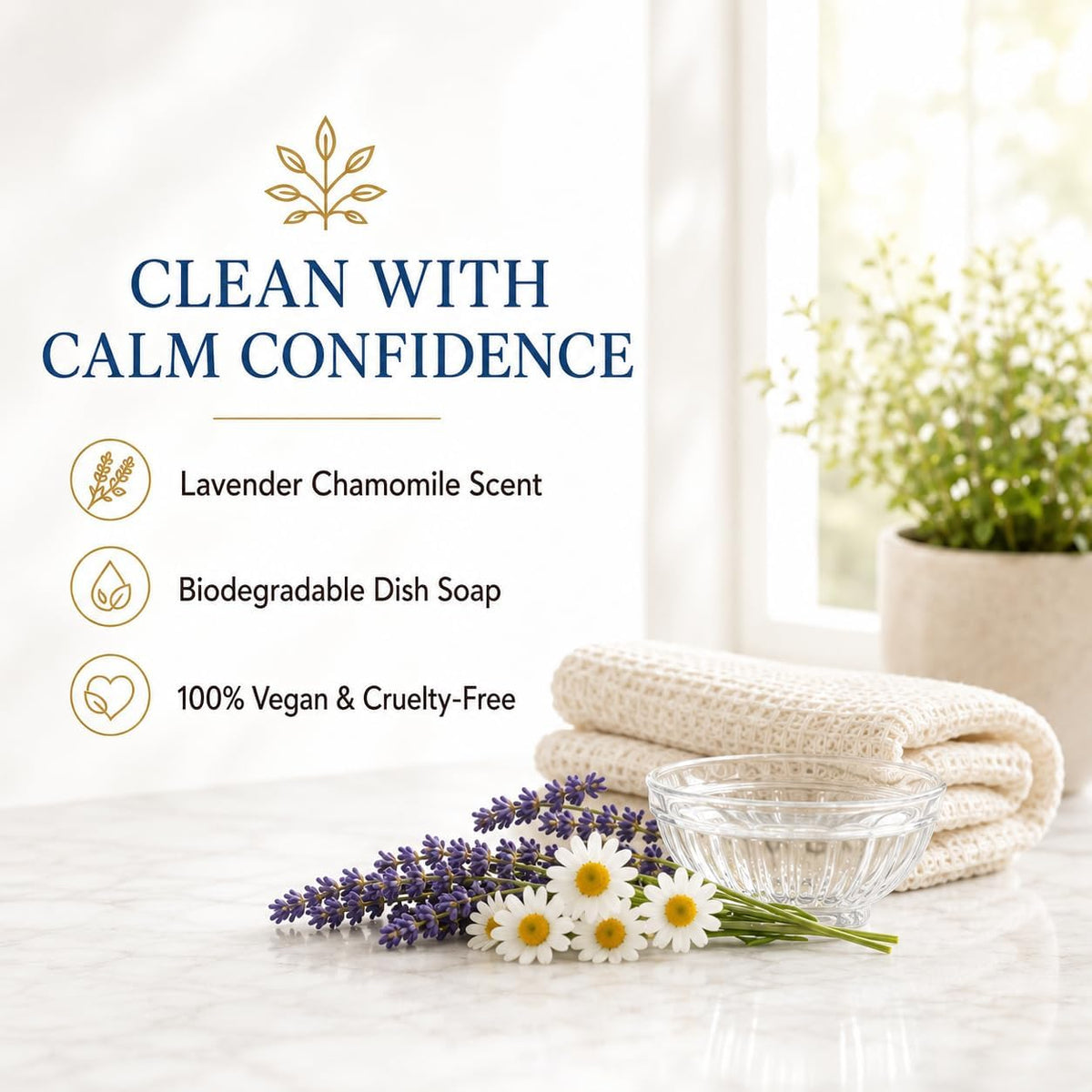 Botanicals Liquid Dish Soap, 128oz, Lavender Chamomile