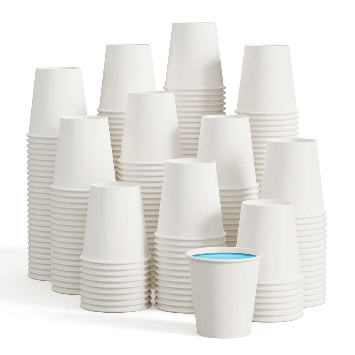 500 Pack 4 oz Paper Cups, White Disposable Paper Coffee Cups