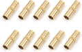 Antrader 10 Pack 1/2" x 1/2" Brass Straight Barb Coupling PEX Hose Fittings