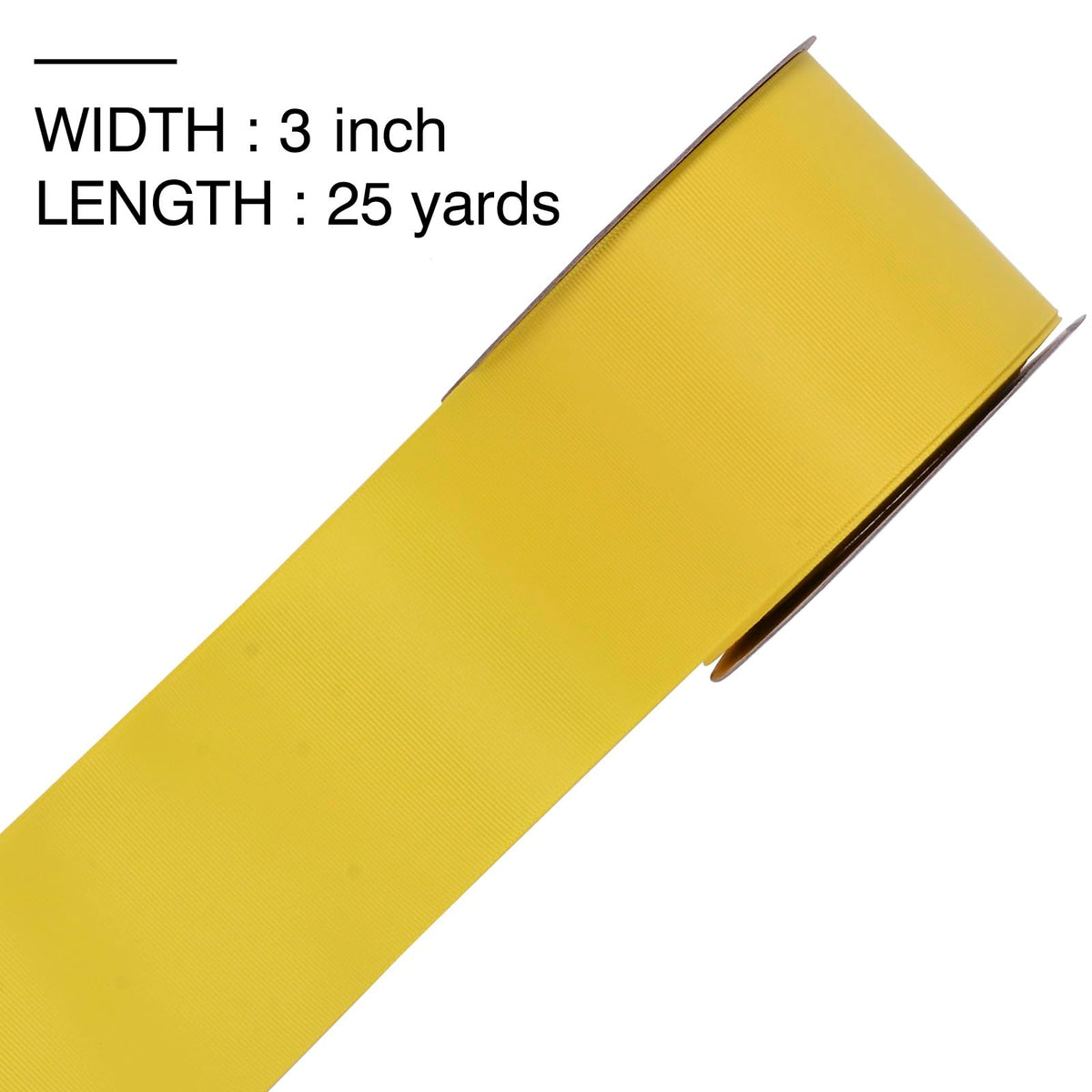 Yellow Grosgrain Ribbon 3 Inch Continuous 25 Yards