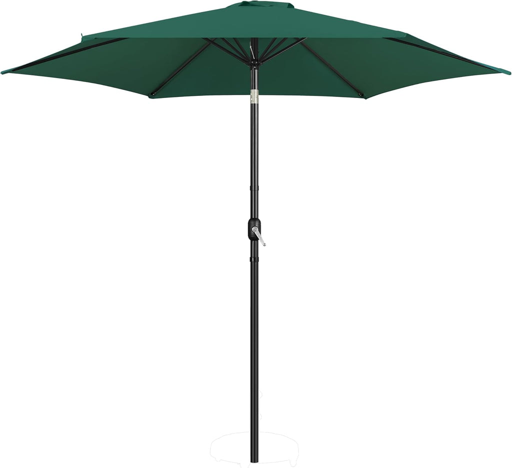 Patio Umbrella, 10FT Outdoor Table Umbrella Market Umbrella with Push Button Tilt and Crank & Sturdy Ribs, Yard