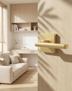 Brushed Gold Closet Door Handles Passage, Hallway - 6 Pack