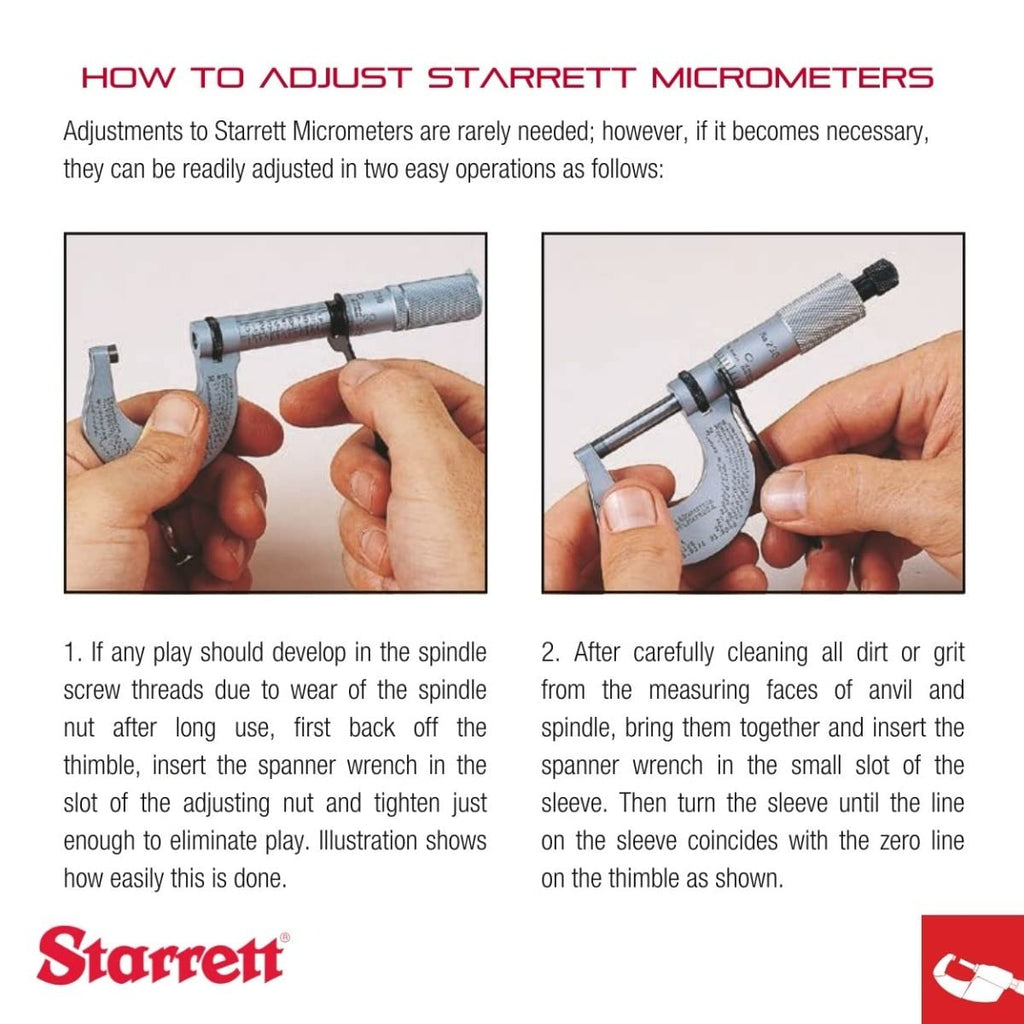 Starrett Outside Digital Micrometer, 0-1" Range, .0001" Graduation