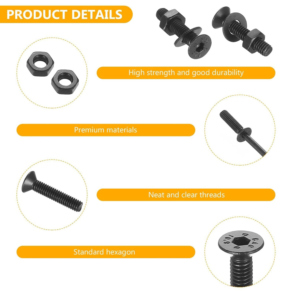 488 PCS M4 Countersunk Screws Kit, M4 Flat Head Machine Screws Assortment