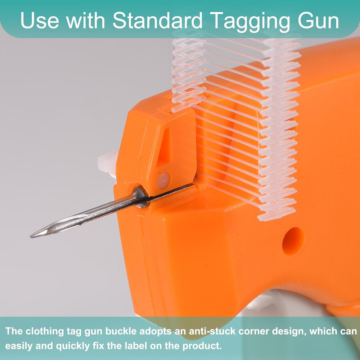 1000pcs Standard Tagging Gun Fasteners 50mm PP Plastic Sky Blue