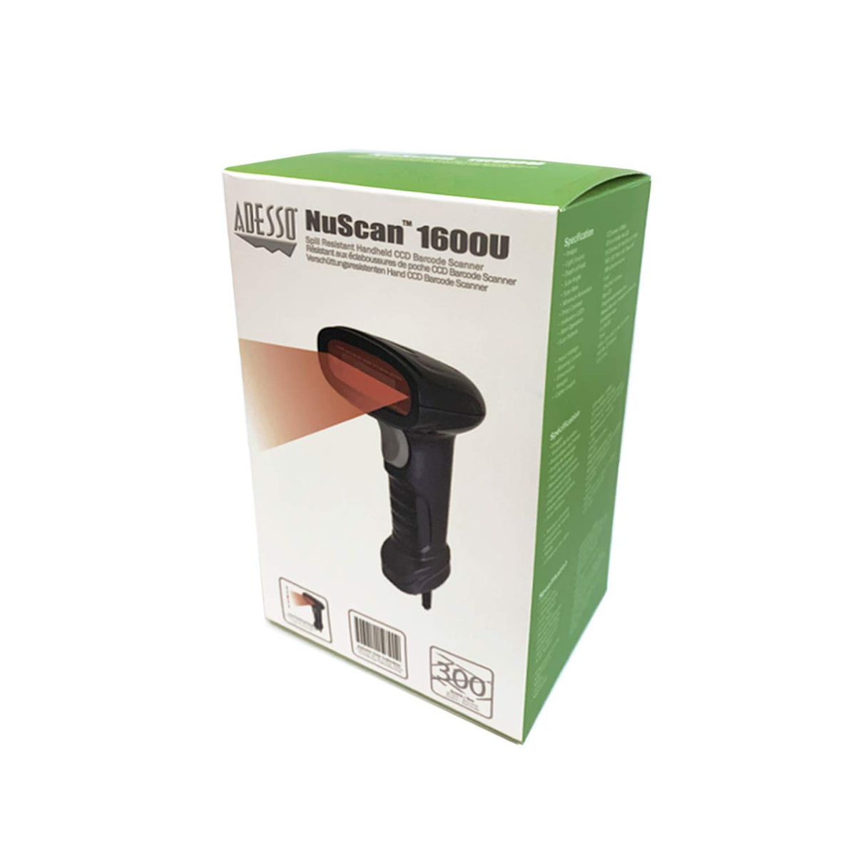 NuScan 1600U 1D Handheld CCD Barcode Scanner USB