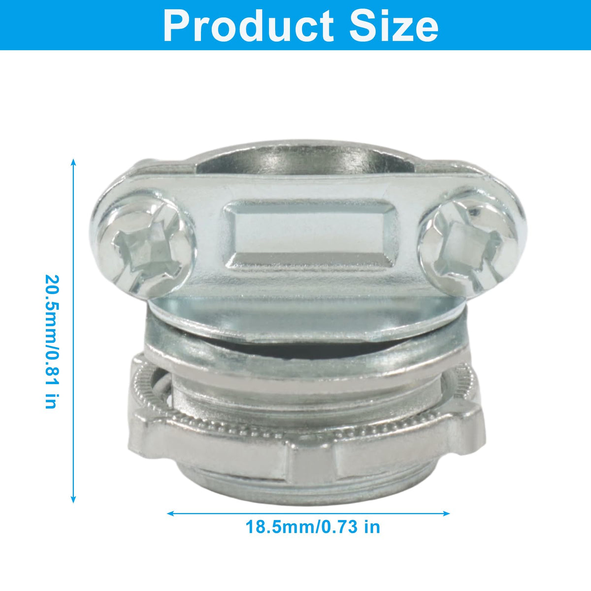 Zorveiio 3/8 Inch Clamp Type Cable Connectors, 24 Pack
