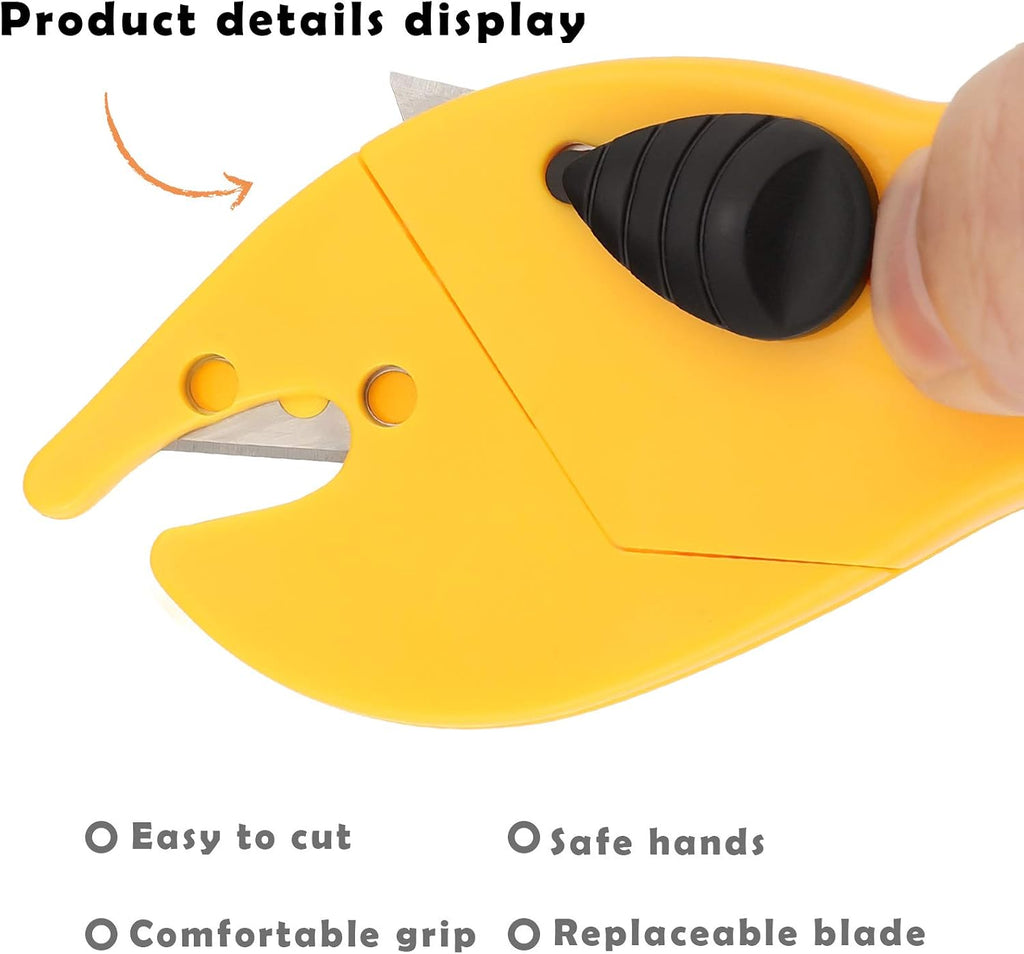 Dual Blade Package Opener with 10 Pcs Stainless Steel Blade
