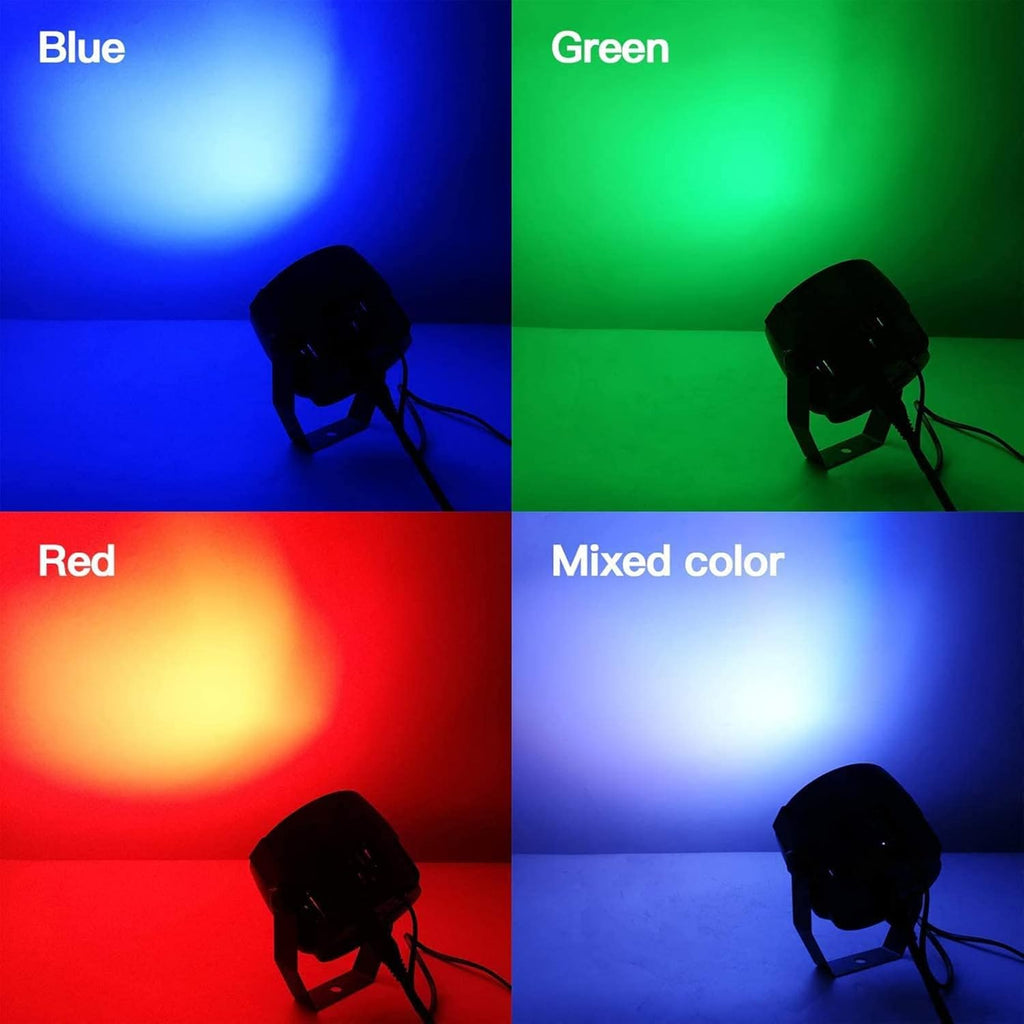 LED Par Stage Light 30W COB Wash Lights RGB 3in1-2 Pack | with Remote and DMX Control DJ Lights Sound Activated