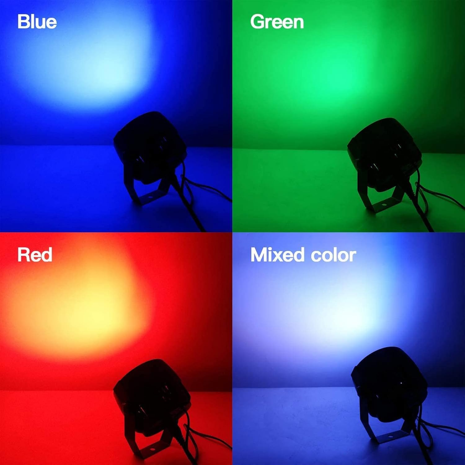 LED Par Stage Light 30W COB Wash Lights RGB 3in1-2 Pack | with Remote and DMX Control DJ Lights Sound Activated