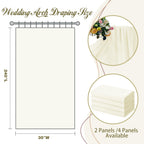 2 Panels Wedding Arch Draping Fabric Ivory Sheer Drapes