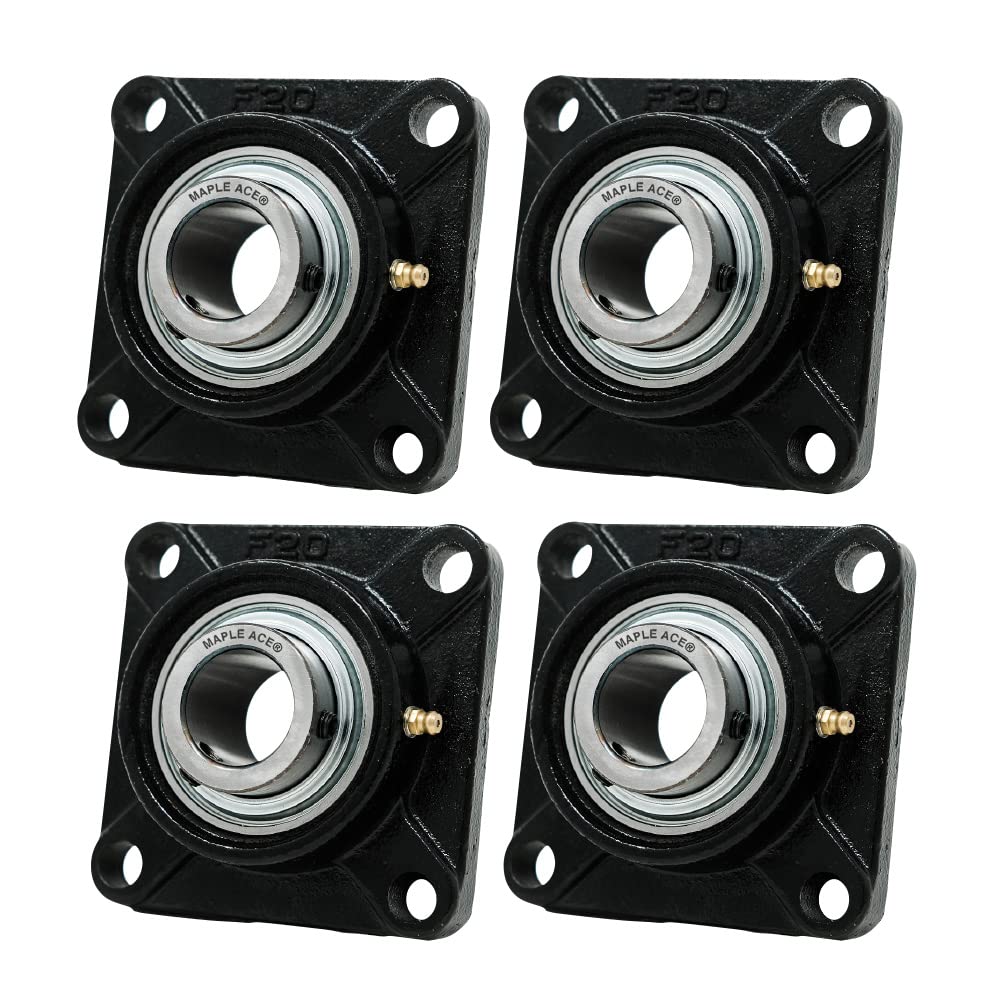 MAPLE ACE UCF207-23 Square Flange Bearing 1-7/16" Bore Self-Aligning (Qty4)