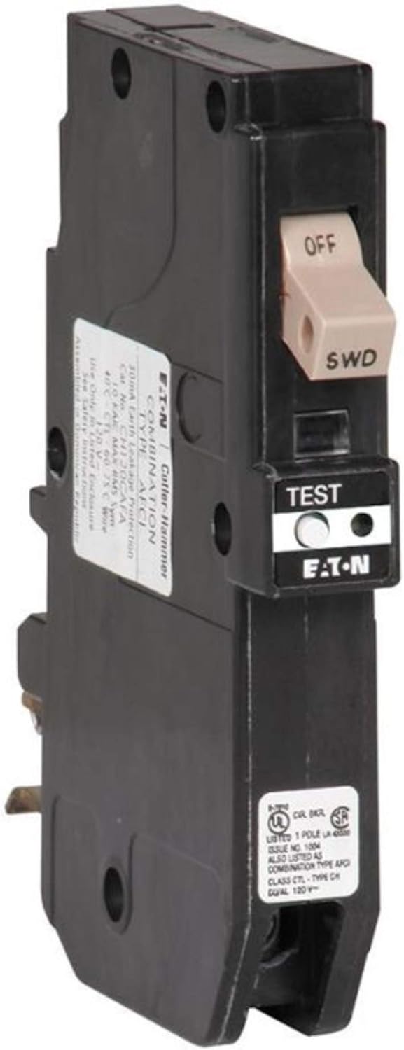 CH 20A Single-Pole AFCI/GFCI Circuit Breaker - 1 Each