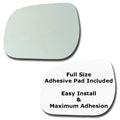 Driver Side Mirror Replacement Glass + Full Pad for 06-11 Toyota RAV4