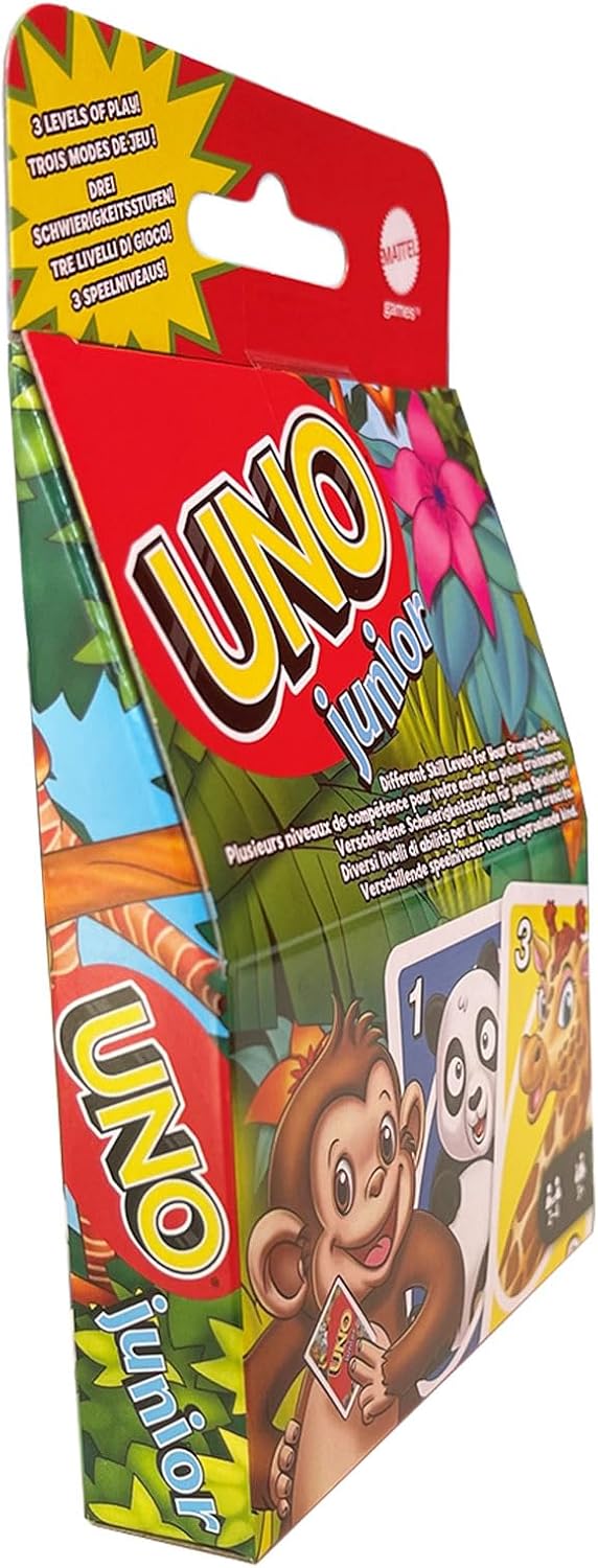 Mattel Games UNO Junior Card Game with 45 Cards, Gift for Kids 3 Years Old & Up