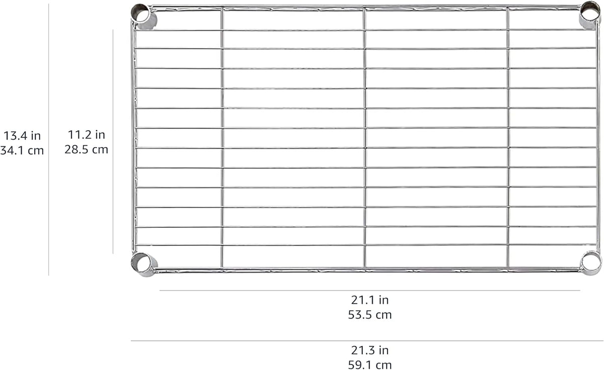 5-Shelf Adjustable Storage Shelving Unit for Garage, Steel Wire Rack, 200 Pound Loading Capacity per Shelf, 23.2" x